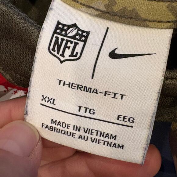 Nike New England Patriots Salute To Service Sweatshirt Mens 2XL Green Therma Fit - Picture 8 of 15